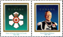 Canada Poste N** Yv:1283/1284 Roland Michener - Unused Stamps