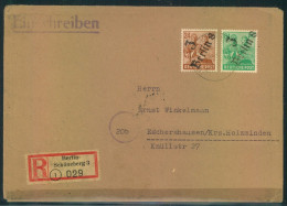 1948, R-Brief Mit 24 Und 84 Pf. Bezirkshandstempel "Berlin 8" Ab "BERLIN SCHÖNEBERG - Cartas & Documentos