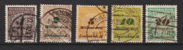 MiNr. 325 W, 326 W, 327 W, 328 W, 329 W Gestempelt, Alle Geprüft (0346) - Used Stamps