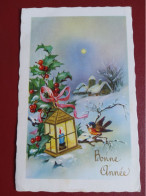 CP Mignonette - Bonne Année  - Oiseaux - MD Paris 365 - Anno Nuovo