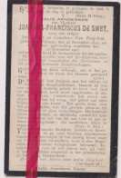 Devotie Doodsprentje Overlijden - Joannes De Smet Zoon Jan B. & Constance Van Bergchem - Pollare 1842 - 1913 - Obituary Notices