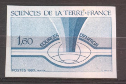 Sciences De La Terre YT 2093 De 1980 Essai De Couleur Sans Trace De Charnière - Sin Clasificación