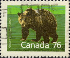 Canada Poste Obl Yv:1082 Mi:1120A Grizzly Bear L'ours Brun (Belle Obl.mécanique) - Usados
