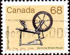 Canada Poste Obl Yv: 917 Mi:966 Heritage Patrimoine Spinning Weel Rouet (Belle Obl.mécanique) - Usati