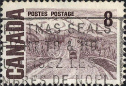 Canada Poste Obl Yv: 383 Mi:403Ax Autoroute En Alalska (Belle Obl.mécanique) - Gebraucht