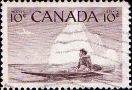 Canada Poste Obl Yv: 278 Mi:302 Chasseur Esquimau (Lign.Ondulées) - Usados