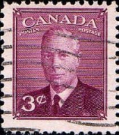 Canada Poste Obl Yv: 233 Mi:258A George VI (Lign.Ondulées) - Usados