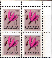 Canada Poste N** Yv: 629 Mi:655IA Dodecatheon Hendersonnii Bloc De 4 CdF - Unused Stamps