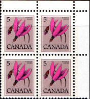 Canada Poste N** Yv: 629 Mi:655IA Dodecatheon Hendersonnii Bloc De 4 CdF - Ongebruikt