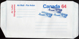 Canada Aérogr N** (102) Aérogramme 64 Avions - 1953-.... Elizabeth II