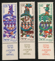 Israel 1975 YT 584/86 ** Año Nuevo. / Jueces - Ungebraucht (mit Tabs)