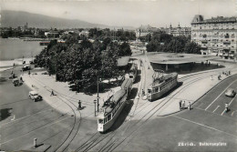 Postcard Switzerland Zürich Bellevueplatz Tram - Zürich