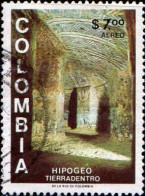 Colombie Avion Obl Yv: 665 Mi:1468 Hipogeo Tierradentro (Beau Cachet Rond) - Kolumbien