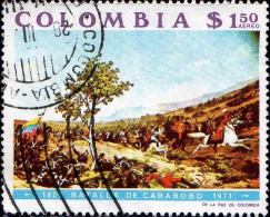 Colombie Avion Obl Yv: 545 Mi:1217 Batalla De Carabobo (TB Cachet Rond) - Kolumbien