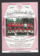 Etiquette De Vin Bordeaux - Vieux Chateau Du Port - Olympique Marcillac Saint Quentin  (24) - Saison 1987/88 -Thème Foot - Fussball