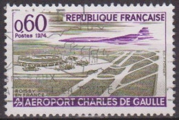 Avion Supersonique Concorde - FRANCE - Aéroport Charles De Gaulle - Aviation - N° 1787 - 1974 - Oblitérés