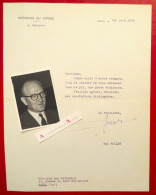 ● Guy MOLLET 1956 Président Du Conseil Lettre + Photo Signée Né Flers Ancien Maire D'Arras Au Journaliste Max Favalelli - Politicians  & Military