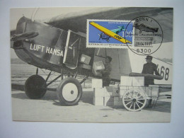 Avion / Airplane / LUFTHANSA / Fokker F III / Carte Maximum - 1919-1938