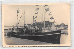 14 CAEN OUISTRÉHAM - Carte Photo Du Bateau PILOTE CAEN Utilisé Pour Les Bateaux De Marchandises Dans Le Chenal - Ouistreham