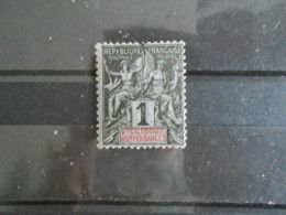 NOUVELLE-CALEDONIE YT 41 TYPE DUBOIS 1c. Noir S.azuré* - Unused Stamps