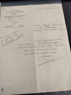 FACTURE ANCIENNE 1923/FABRIQUE D'ALCOOL SUPÉRIEUR/DELIZY&DOISTAU/PANTIN - Sonstige & Ohne Zuordnung