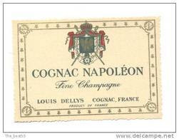 Etiquette De  Cognac Fine Champagne Napoléon  -  Dellys - Altri & Non Classificati