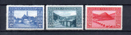 Bosnia Herzegowina (Austria) 1912 Old Set Definitive Stamps (Michel 61/63) MLH - Bosnia And Herzegovina