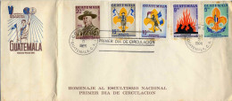 Guatemala Avion Obl Yv:339-43 Homenaje Al Escultismo Nacional Baden Powel (TB Cachet à Date) - Guatemala