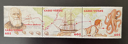 Cape Kap Verde Cabo Verde 2009 Mi. 943 - 945 200 Anos Years Jahre Ans Charles Darwin Boot Bateau Pieuvre - Cap Vert