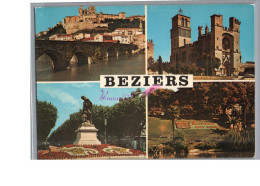 BEZIERS 34 - Cathédrale St Nazaire Le Pont D'Orb Allée Paul Riquet Plateau Des Poètes - Beziers
