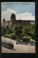 AK Berlin, Strassenbahn Am Alexanderplatz, Blick Zum Polizeipräsidium  - Tram