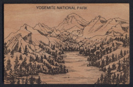 Holz-AK Yosemite National Park, Blick über Das Wasser  - Other & Unclassified