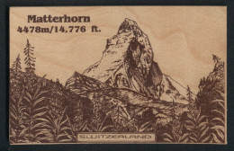 Holz-AK Matterhorn, Ansicht Der Spitze  - Autres & Non Classés