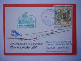 Avion / Airplane / AIR FRANCE / Concorde F-BTSD / Flight AF 002 / Mexico - New York / Airline Issue - 1946-....: Modern Tijdperk