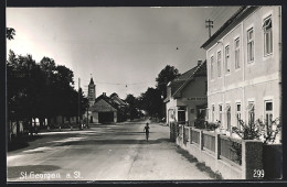 AK St. Georgen A. St., Strassenpartie Im Sonnenschein  - Autres & Non Classés