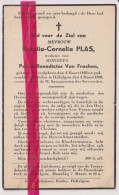 Devotie Doodsprentje Overlijden - Rosalia Plas Wed Petrus Van Frachen - Teralfene 1862 - Hekelgem 1938 - Obituary Notices