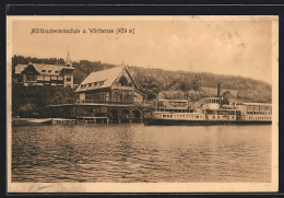 AK Krumpendorf Am Wörthersee, Militärschwimmschule, Dampfer  - Autres & Non Classés