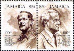 Jamaique Poste N** Yv: 843/844 Norman Washington Manley - Giamaica (1962-...)