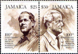 Jamaique Poste N** Yv: 843/844 Norman Washington Manley - Jamaica (1962-...)