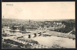 AK Würzburg, Stadtansicht Mit Flusspartie  - Wuerzburg