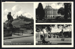 AK Würzburg, Festung, Residenz Und Partie An Der Alten Mainbrücke  - Wuerzburg