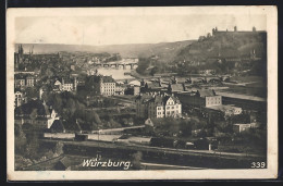 AK Würzburg, Teilansicht Mit Bahngleisen  - Würzburg