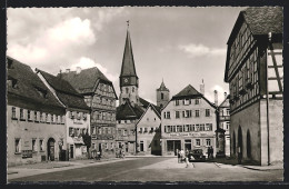 AK Münnerstadt /Ufr., Passanten Auf Dem Marktplatz  - Andere & Zonder Classificatie