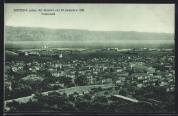 Cartolina Messina, Panorama Prima Del Disastro Del 28 Dicembre 1908  - Messina