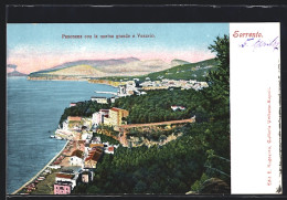 Cartolina Sorrento, Panorama Con La Marina Grande E Vesuvio  - Altri & Non Classificati