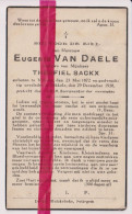 Devotie Doodsprentje Overlijden - Eugenie Van Daele Wed Theofiel Sackx - Velzeke 1872 - Dikkele 1938 - Esquela