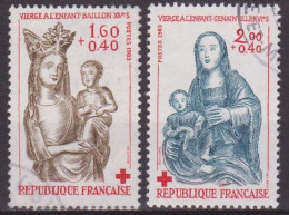 Croix Rouge - FRANCE - Sculptures En Bois Polychrome - N° 2295-2296 - 1983 - Usados