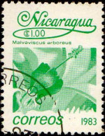 Nicaragua Poste Obl Yv:1255 Mi:2368 Malvaviscus Arboreus (TB Cachet Rond) - Nicaragua