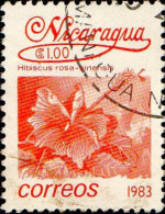 Nicaragua Poste Obl Yv:1252 Mi:2367 Hibiscus Rosa-sinensis (TB Cachet Rond) - Nicaragua