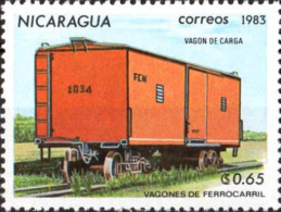 Nicaragua Poste N** Yv:1265 Mi:2388 Vagones De Ferrocarril Vagon De Carga - Nicaragua